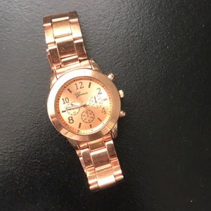 Mock rose gold watch